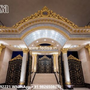 Main Gate Design Iron Pipe, Wooden Gate Design For Home Residential Gate-wpc Wood Gate