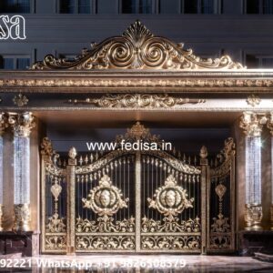 Main Gate Design Iron Pipe, Main Gate Design 2026 Simple Residential Gate-wpc Wood Gate