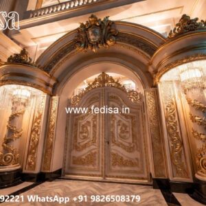 Fabrication Gate Design, Steel Gate Design Double Door Residential Gate-wpc Wood Gate