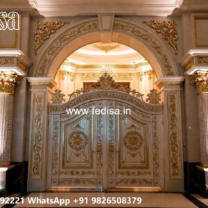 Grill Gate Ka Design, Metal Gate Designs For Homes Residential Gate-wpc Wood Gate