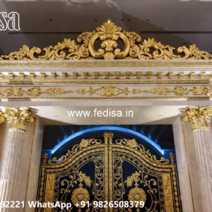 Fabrication Gate Design, Steel Gate Design Modern Residential Gate-wpc Wood Gate