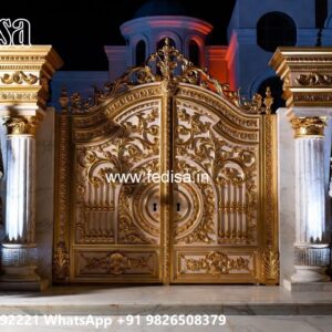 Black Gate Design, Steel Gate Design 2026 Residential Gate-wpc Wood Gate