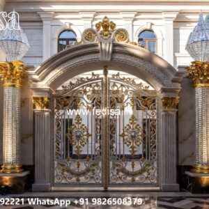 Gate Design Iron Pipe, Gate Flower Design Residential Gate-wpc Wood Gate