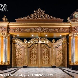 Main Gate Design Iron Pipe, Farm Entry Gate Design Residential Gate-wpc Wood Gate