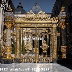 Gi Pipe Gate Design, Boundary Wall Iron Grill Design Residential Gate-wpc Wood Gate