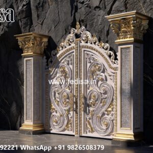 Main Gate Design Iron Pipe, Low Cost Gate Design Residential Gate-wpc Wood Gate