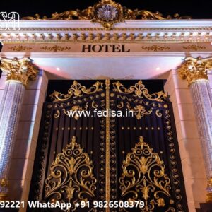 Porch Gate Design, Sliding Gate Design For Small House Residential Gate-wpc Wood Gate