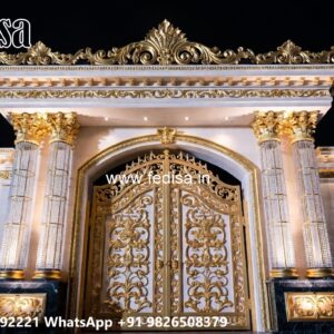 Main Gate Design Iron Pipe, Gate Upper Design Residential Gate-wpc Wood Gate