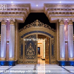Main Gate Design Iron Pipe, Shop Gate Design Residential Gate-wpc Wood Gate
