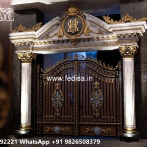 Grill Gate Ka Design, New Main Gate Design Residential Gate-wpc Wood Gate
