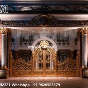 Main Gate Design Iron Pipe, Long Gate Design Residential Gate-wpc Wood Gate