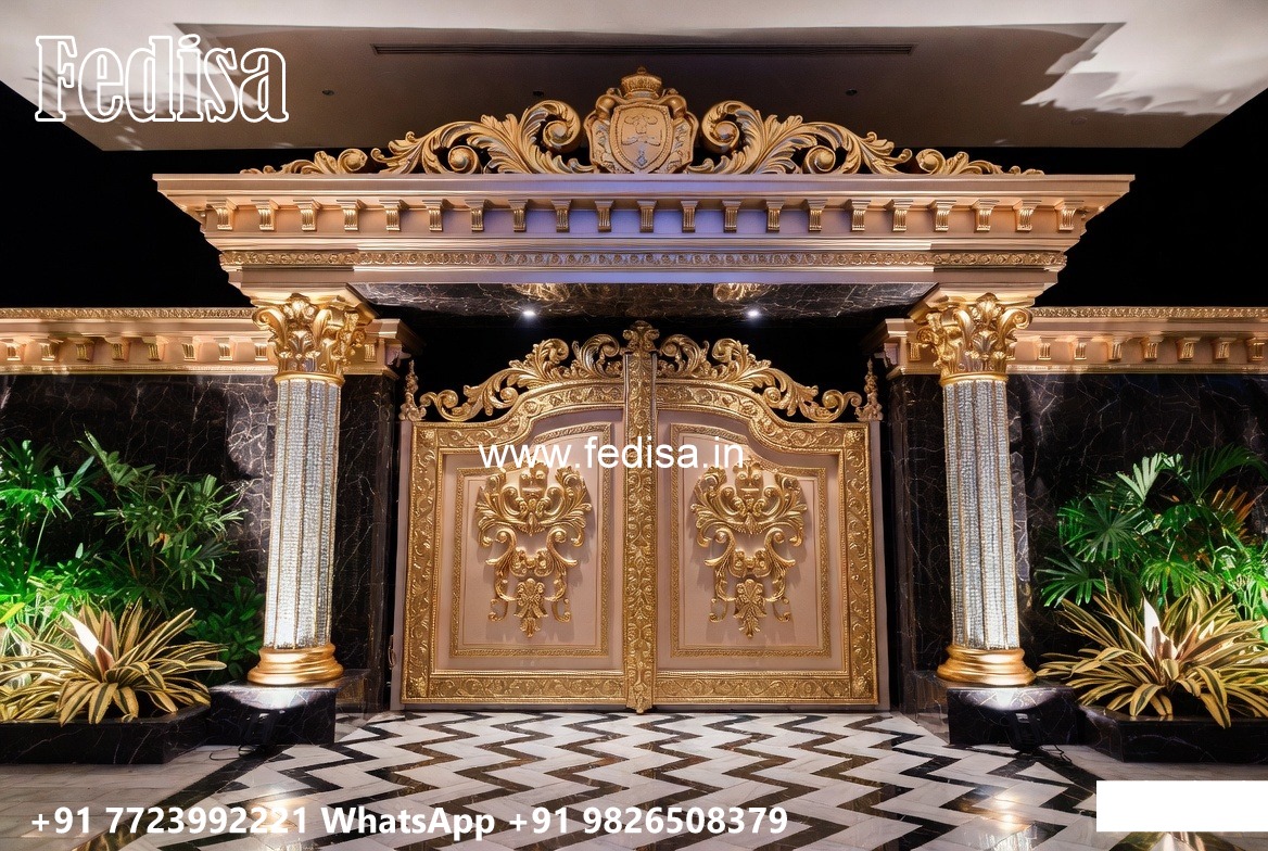 Grill Gate Ka Design, Makan Ke Gate Ki Design Residential Gate-wpc Wood Gate