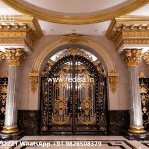 Farm Gate Design, Simple Main Gate Design Iron Residential Gate-wpc Wood Gate