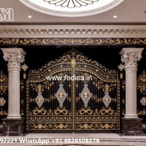 Grill Gate Ka Design, 12 Feet Gate Design Residential Gate-wpc Wood Gate