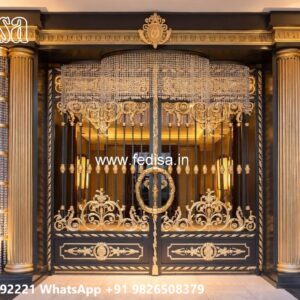 Modern Sliding Gate Design, Iron Rod Gate Design Residential Gate-wpc Wood Gate