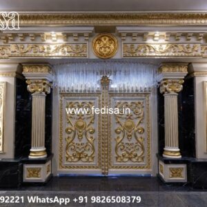 Black Gate Design, Gate Pillar Top Design Residential Gate-wpc Wood Gate