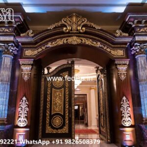 Grill Gate Ka Design, Modern Main Gate Design For Home Residential Gate-wpc Wood Gate