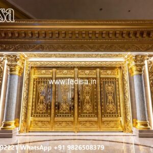 Main Gate Design Latest, Temple Steel Gate Design Residential Gate-wpc Wood Gate