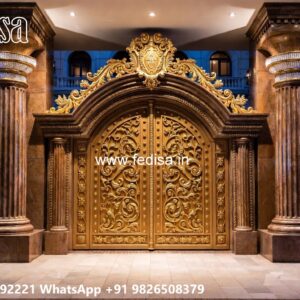 Porch Gate Design, Maharaja Gate Design 2026 Residential Gate-wpc Wood Gate