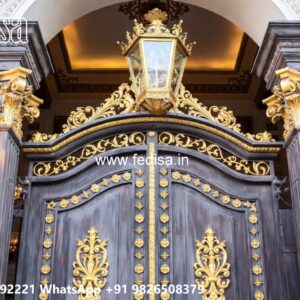 Grill Gate Ka Design, Main Gate Simple Design For Home Residential Gate-wpc Wood Gate