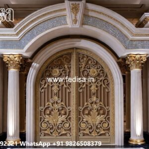 Grill Gate Ka Design, Seat Gate Design Residential Gate-wpc Wood Gate