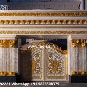 Modern Sliding Gate Design, Modern Front Wall And Gate Designs Residential Gate-wpc Wood Gate