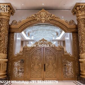Grill Gate Ka Design, Main Gate Slope Design Residential Gate-wpc Wood Gate