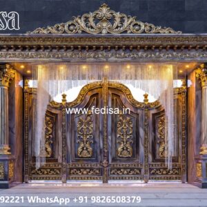 Main Gate Design Latest, Metal Sheet Gate Design Residential Gate-wpc Wood Gate