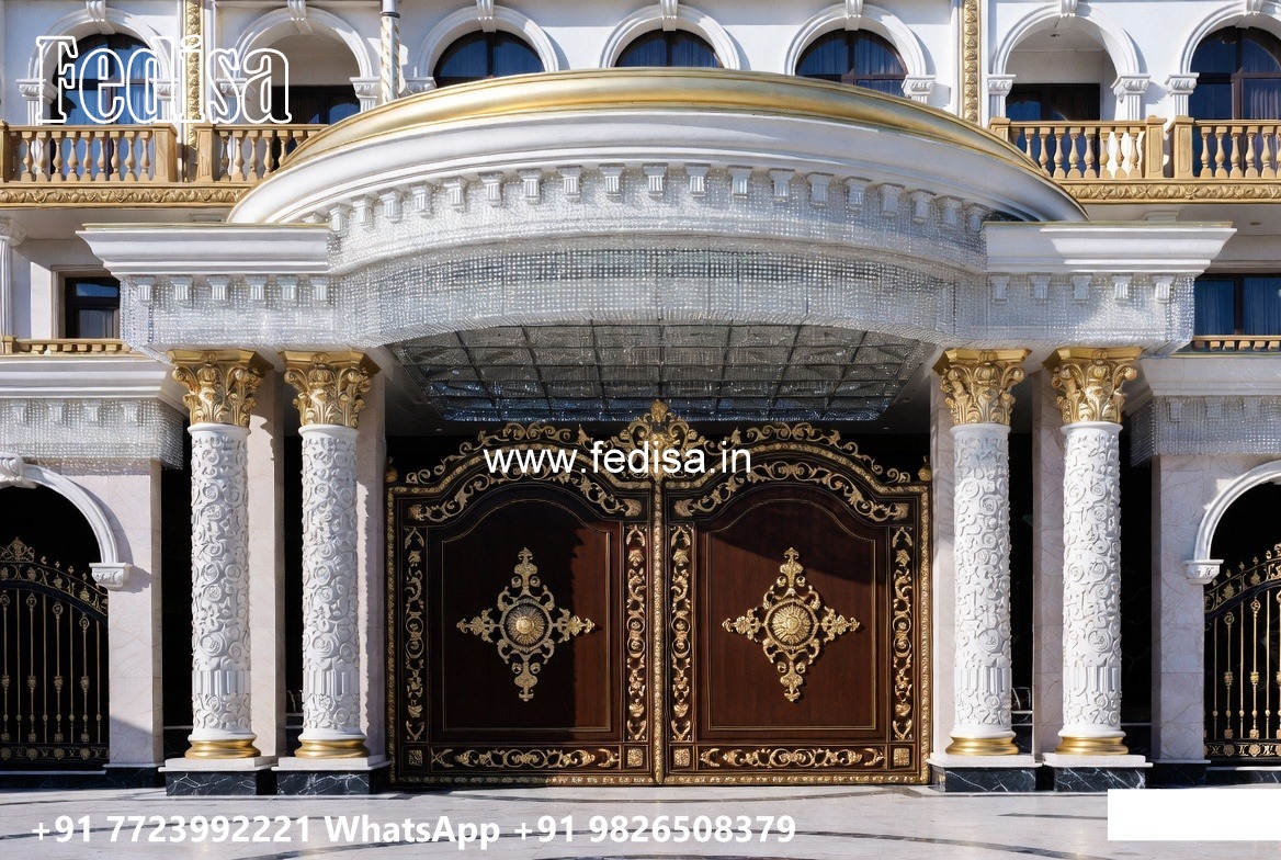 Gate Design Iron Pipe, 9 Feet Gate Design Residential Gate-wpc Wood Gate