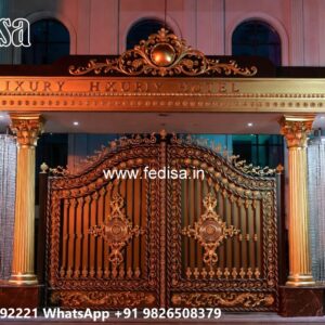 Grill Gate Ka Design, Steel Wala Gate Residential Gate-wpc Wood Gate
