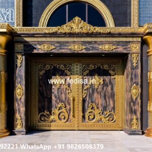 Main Gate Design Iron Pipe, Entrance Grill Gate Design Residential Gate-wpc Wood Gate