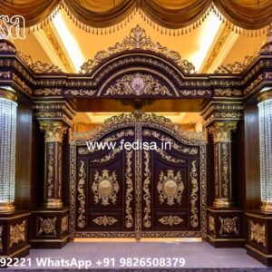 Porch Gate Design, Royal Main Gate Design Residential Gate-wpc Wood Gate