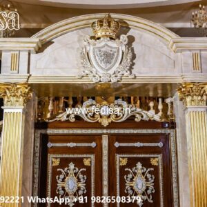 Grill Gate Ka Design, Entrance Pillar Design Residential Gate-wpc Wood Gate