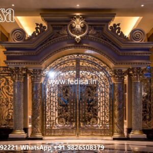 Grill Gate Ka Design, Lohe Ke Pipe Ka Gate Residential Gate-wpc Wood Gate