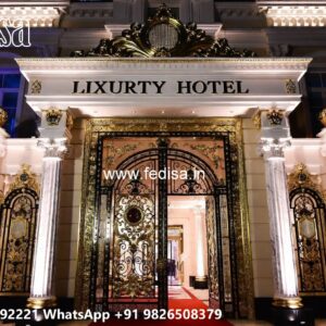 Black Gate Design, 2 Door Gate Design Residential Gate-wpc Wood Gate