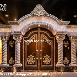 Porch Gate Design, Two Door Gate Design Residential Gate-wpc Wood Gate