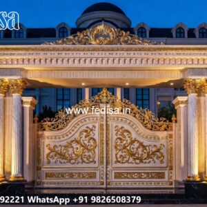 Grill Gate Ka Design, Gi Main Gate Design Residential Gate-wpc Wood Gate