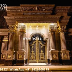Main Gate Design Iron Pipe, Folding Grill Gate Residential Gate-wpc Wood Gate