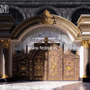 Grill Gate Ka Design, Main Gate Design With Boundary Wall Residential Gate-wpc Wood Gate