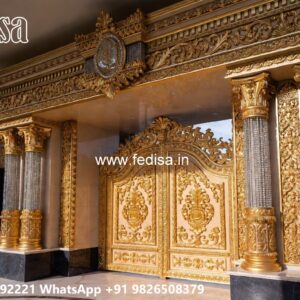 Porch Gate Design, Lohe Ka Gate Ka Colour Residential Gate-wpc Wood Gate