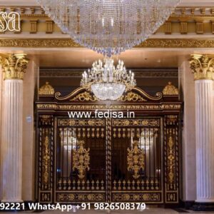 Main Gate Design Iron Pipe, Steel Loha Mix Gate Main Gates-contemporary Gates