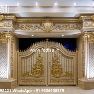 Latest Gate Design For Home, Compound Wall Gate Design Main Gates-contemporary Gates