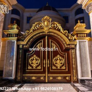Front Gate Design Steel, Steel Gate Glass Design Main Gates-contemporary Gates