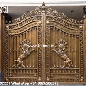 Stainless Steel Main Gate Design, Concrete Fence And Gate Design Main Gates-contemporary Gates