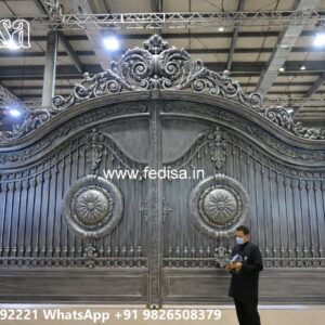 Sheet Gate Design, Iron Gate Design Double Door Main Gates-contemporary Gates