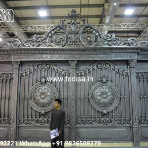 Latest Gate Design For Home, Compound Wall Design With Gate Main Gates-contemporary Gates