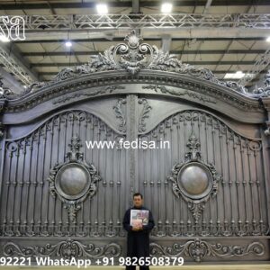 Sheet Gate Design, Simple Compound Gate Design Main Gates-contemporary Gates