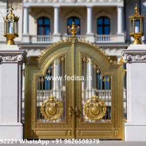 Plain Sheet Gate Design, Compound Wall With Grill Design Main Gates-contemporary Gates