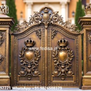 Simple Sliding Gate Design, Grey Colour Gate Design Main Gates-contemporary Gates