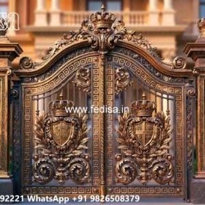 Plain Sheet Gate Design, Gate With Wood Design Main Gates-contemporary Gates